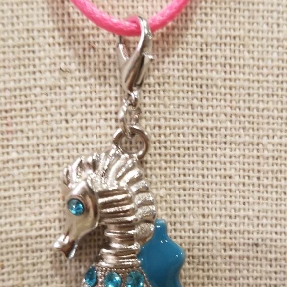 Pink Rope Seahorse Necklace - Picture 5 of 5
